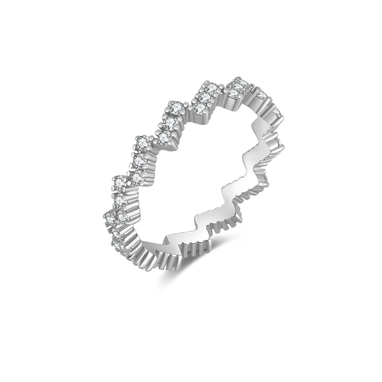 New ring 925 Sterling Silver Luxury Jewelry Crystal