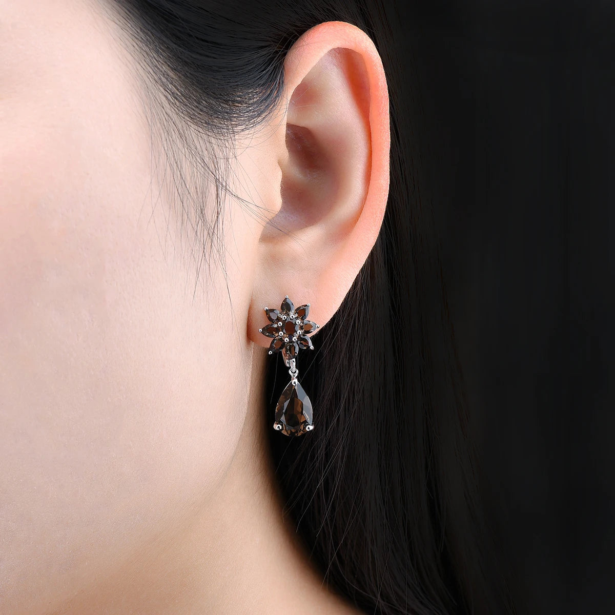 Natural Smoky Quarts Sterling Silver