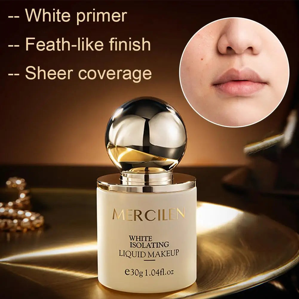 30G 1/2PCS Mercilen Waterproof Liquid Foundation BB Cream Matte Base Primer Moisturizing Concealer Isolation Contour Face Makeup