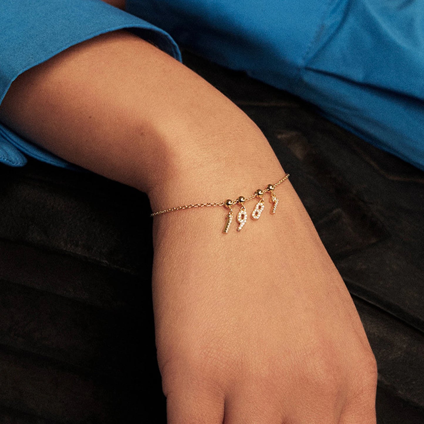 ANDYWEN 925 Sterling Silver Personalize Number 0 to 9 Charm Key Dinosaur Astronaut Bracelet Women Luxury Jewelry Making Gift
