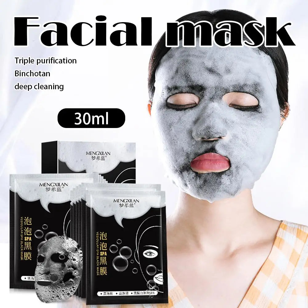 1/5/10/20PCS MERCILEN Breath Bubble Mask Bamboo Charcoal Black Mask Deeply Absorbs, Purifies Pores, And Moisturizing Skin Care
