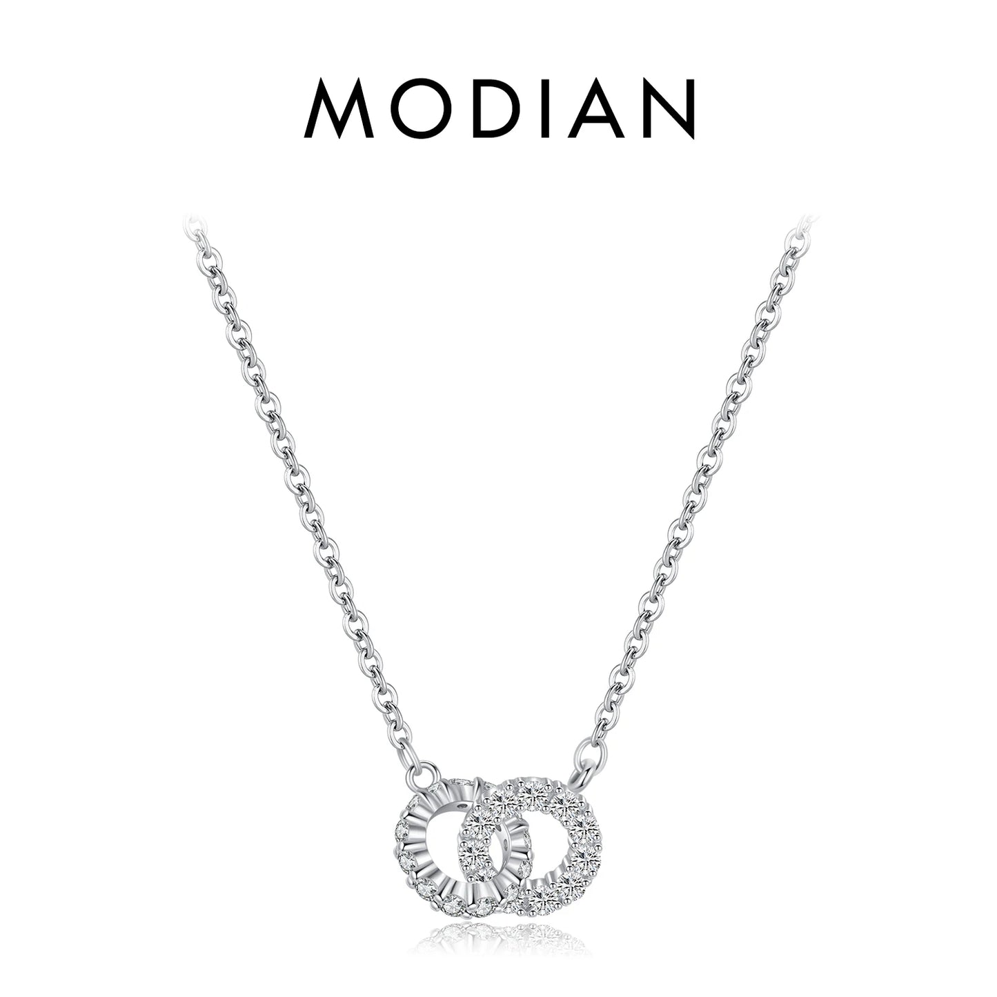 925 Sterling Silver Sparkling Circle Lock Fashion  Jewelry