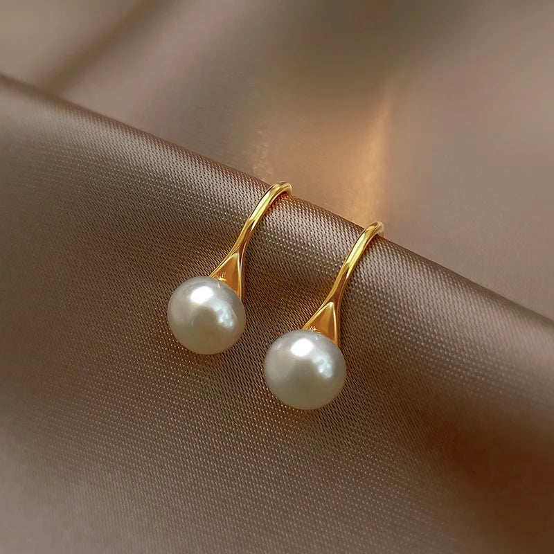 Simple Natural Freshwater Pearl 14K Gold Jewelry