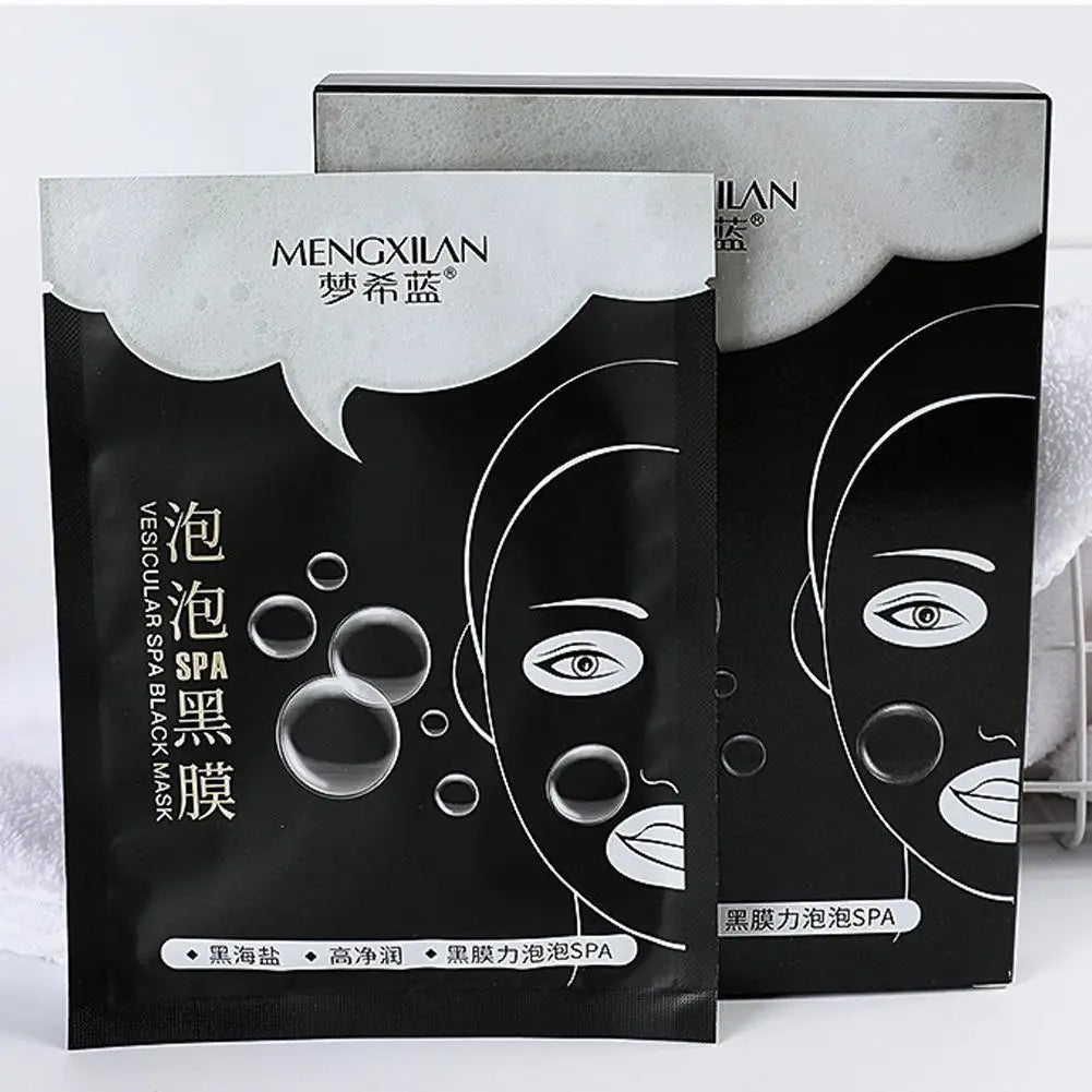 1/5/10/20PCS MERCILEN Breath Bubble Mask Bamboo Charcoal Black Mask Deeply Absorbs, Purifies Pores, And Moisturizing Skin Care