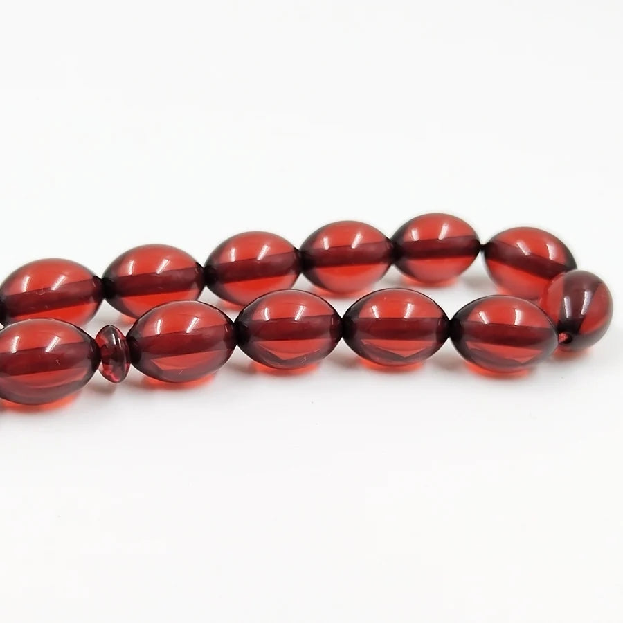 Red Resin Tasbih Muslim bracelet 33 bead rosary Red Bracelets Beads Tarbons islamic tespih