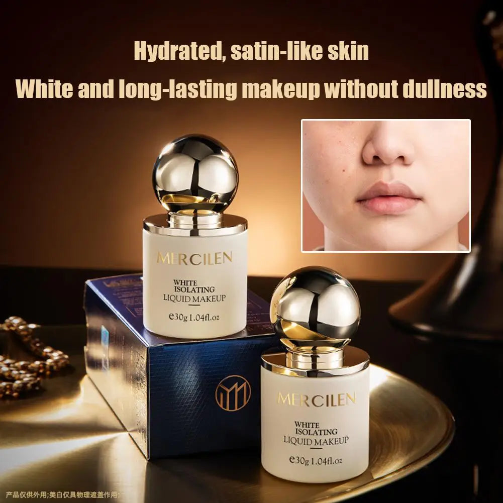 30G 1/2PCS Mercilen Waterproof Liquid Foundation BB Cream Matte Base Primer Moisturizing Concealer Isolation Contour Face Makeup
