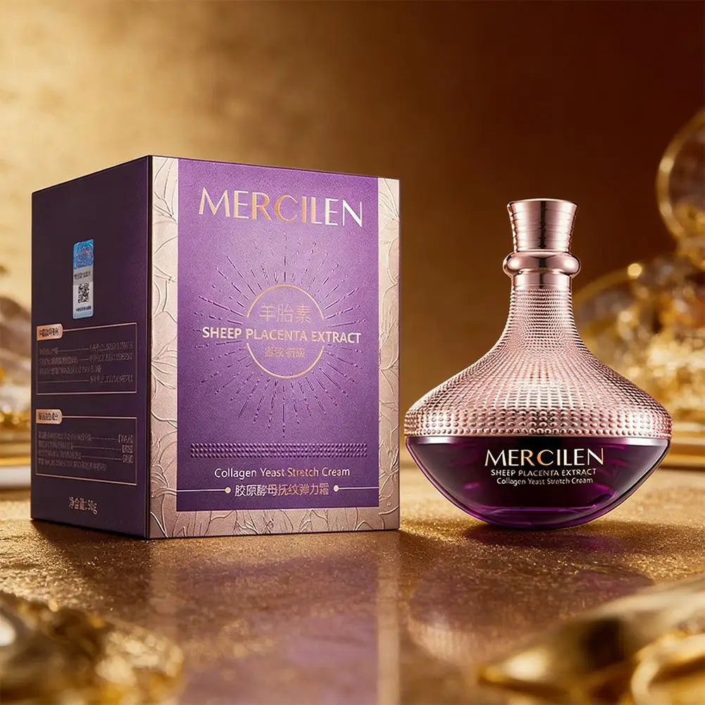 Mercilen Collagen Yeast Sheep Placenta Cream 50g Deep Nourish Smooth Skin Daily Facial Care Moisturizing Cream
