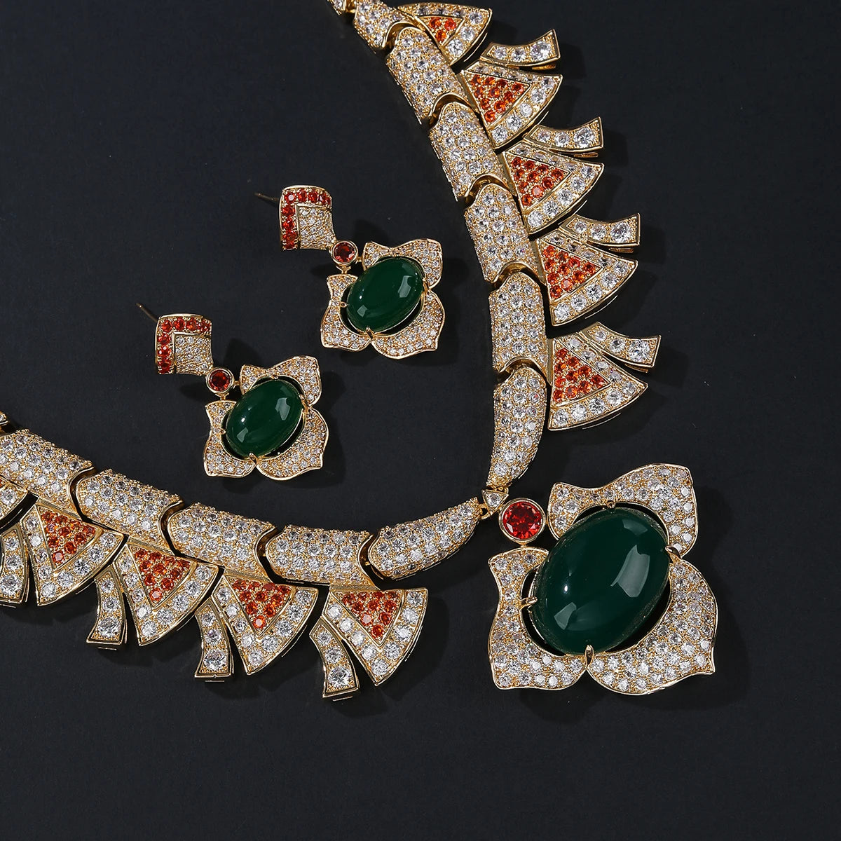 Luxury  Zirconia Wedding Jewelry Set