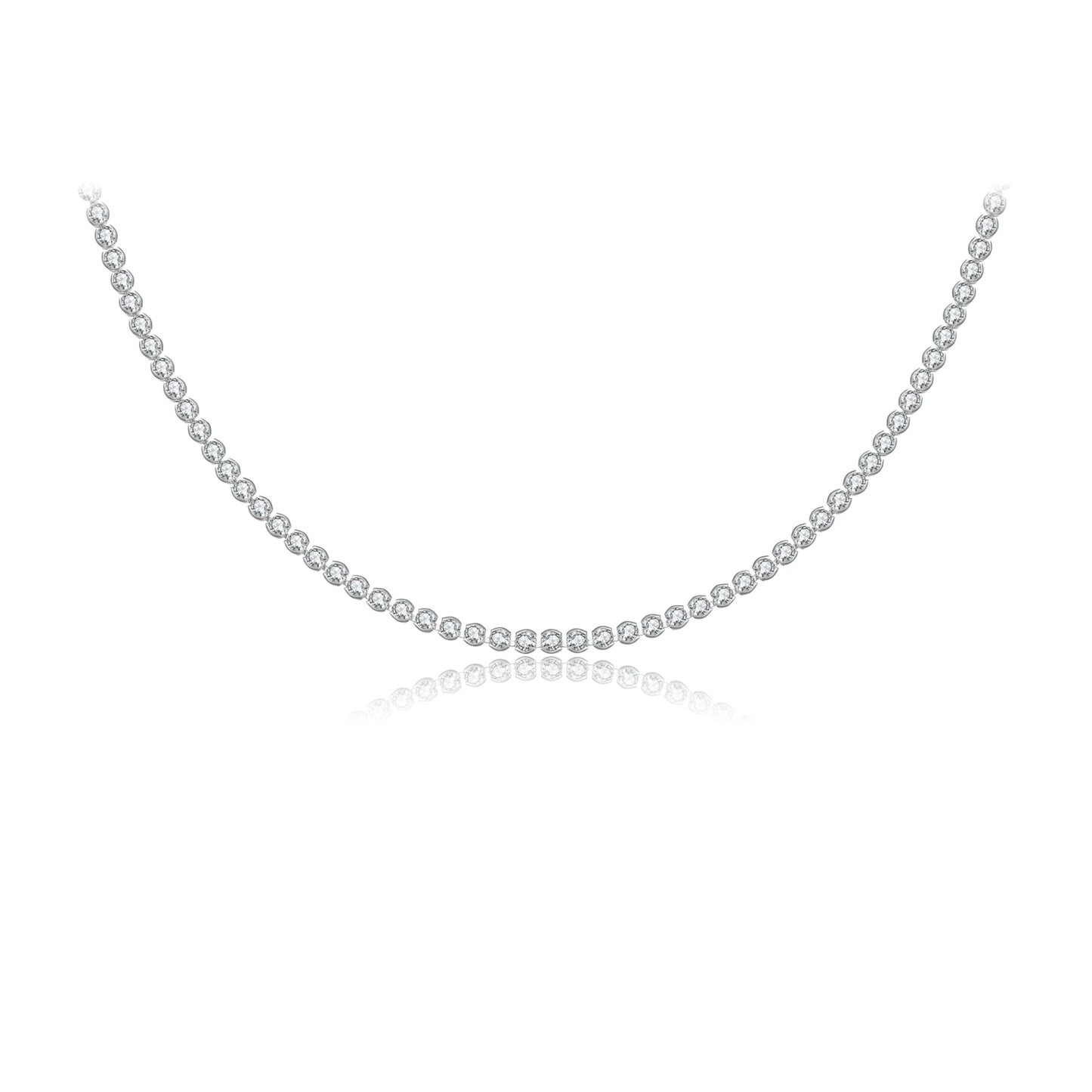 925 Sterling Silver Gold ZirconNecklace  Luxury Jewelry Special Chain Soft Jewel