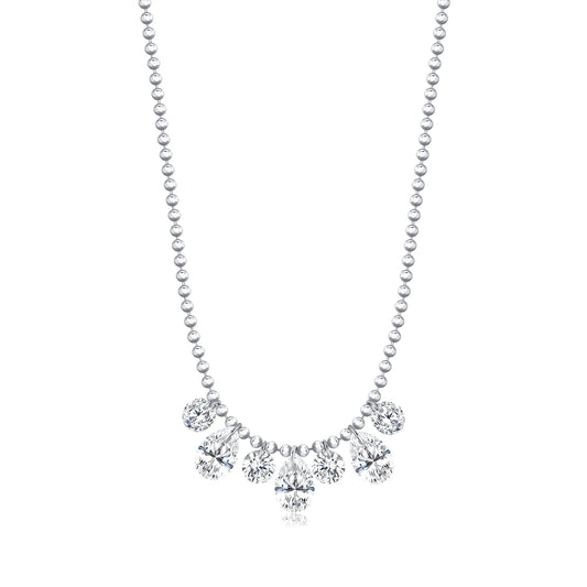 Pear Zirconia Necklace 925 Sterling Silver  Jewelry