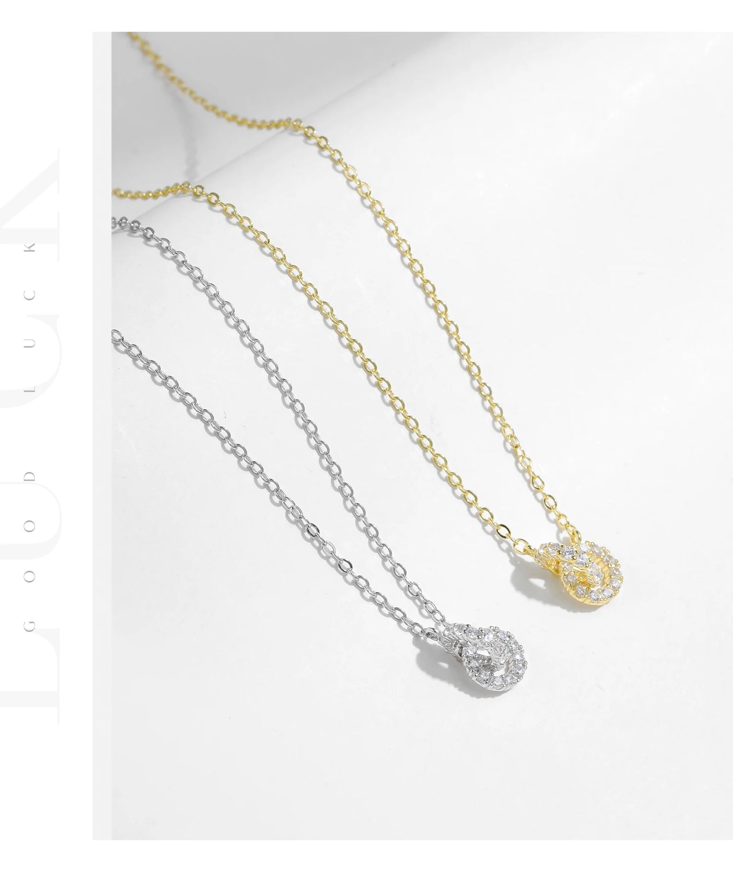 925 Sterling Silver Sparkling Circle Lock Fashion  Jewelry
