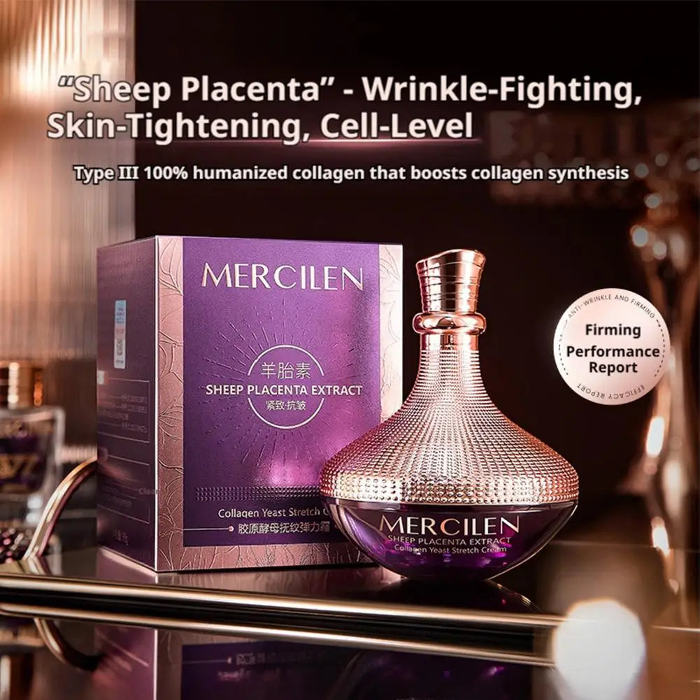 Mercilen Collagen Yeast Sheep Placenta Cream 50g Deep Nourish Smooth Skin Daily Facial Care Moisturizing Cream