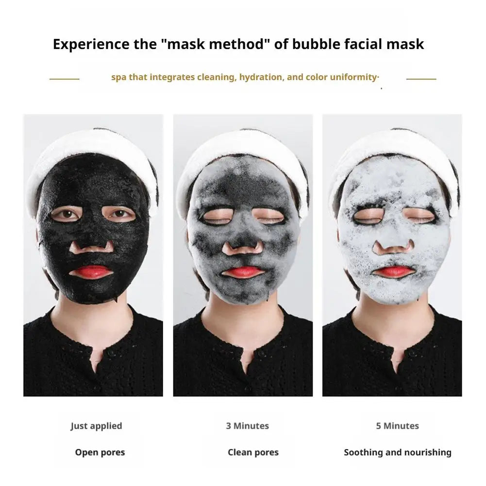 1/5/10/20PCS MERCILEN Breath Bubble Mask Bamboo Charcoal Black Mask Deeply Absorbs, Purifies Pores, And Moisturizing Skin Care