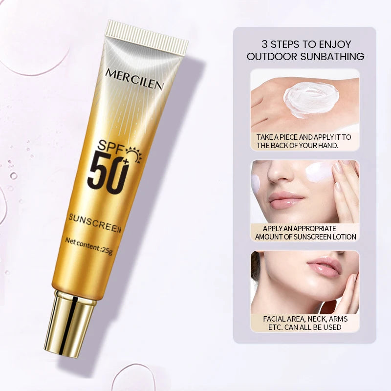 Mercilen Three-Color Isolation Makeup Primer Set, Containing Hyaluronic Acid, Plant-Derived Squalane, and Pearl Extract for Oil Control and Hydration, Minimizing Visible Pores, Providing Long-Lasting Hydration and a Radiant G