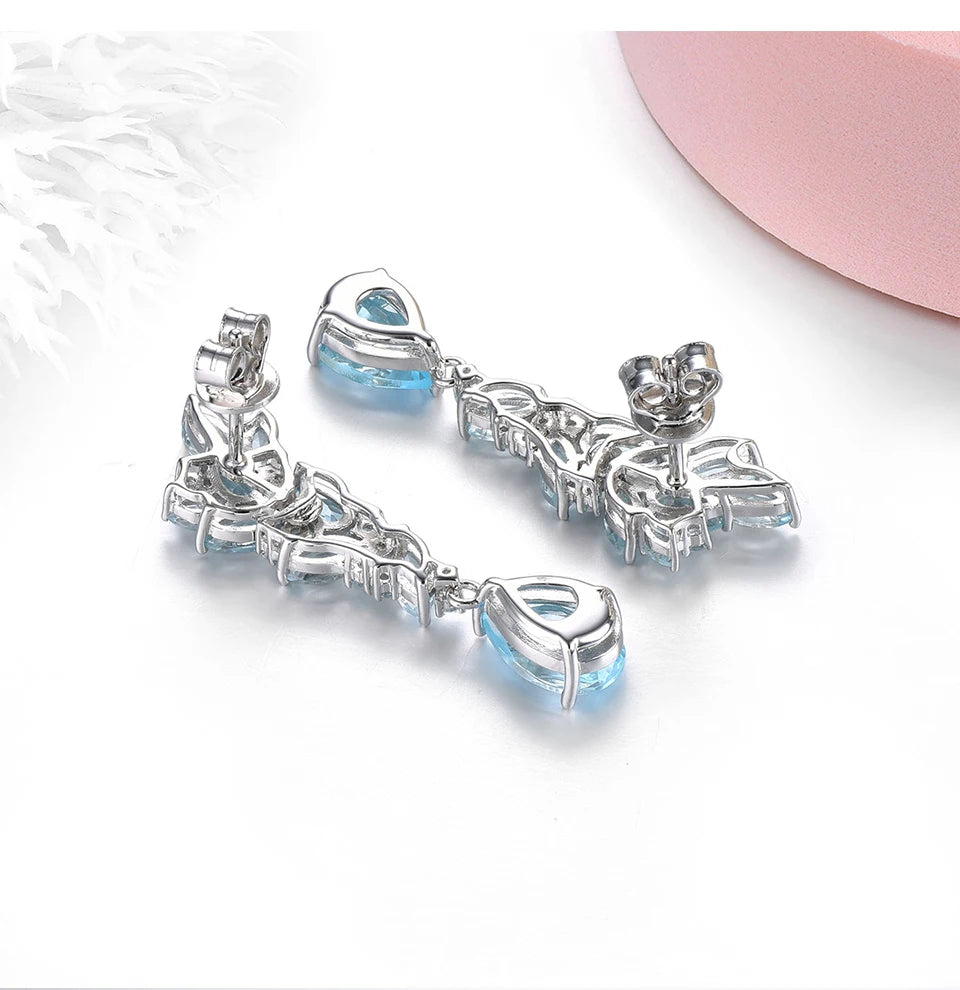 Natural Sky Blue Topaz Sterling Silver