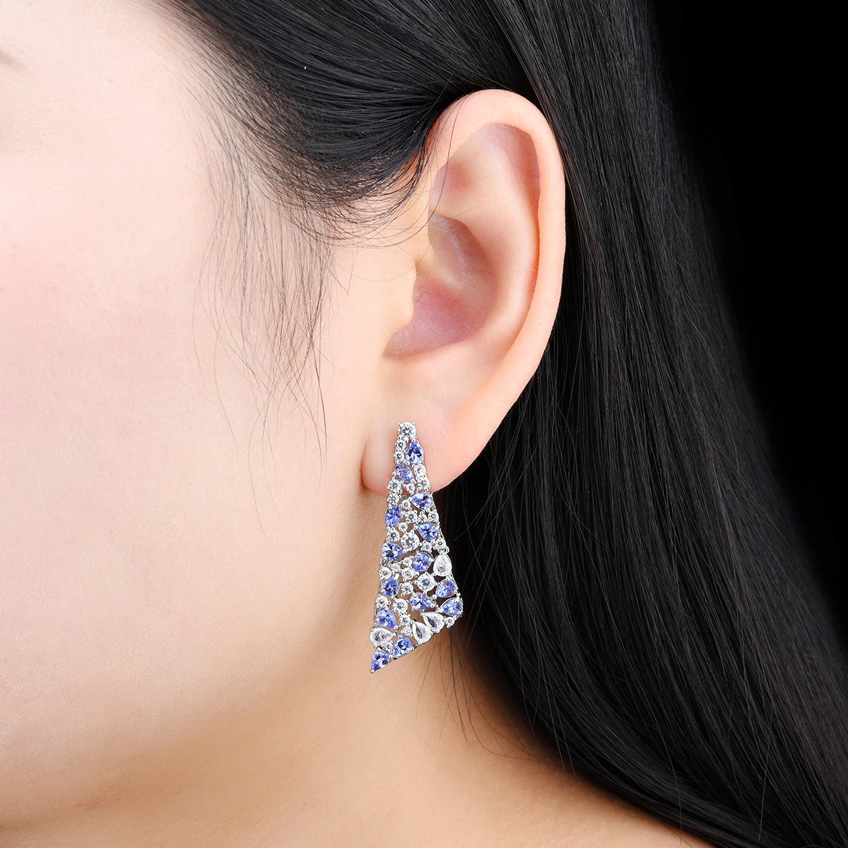 Natural Tanzanite Sterling Silver Jewelrys Anniversary