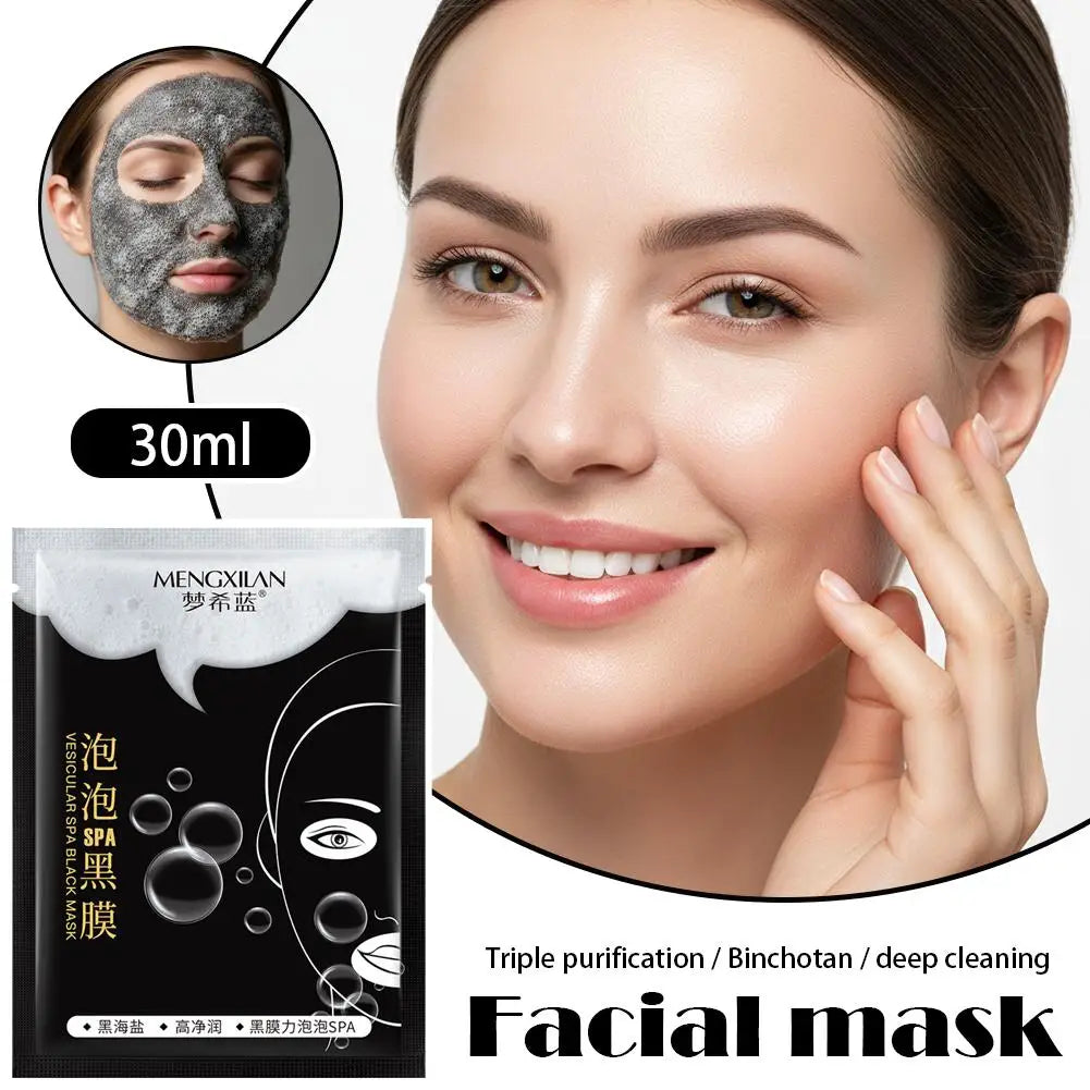 1/5/10/20PCS MERCILEN Breath Bubble Mask Bamboo Charcoal Black Mask Deeply Absorbs, Purifies Pores, And Moisturizing Skin Care