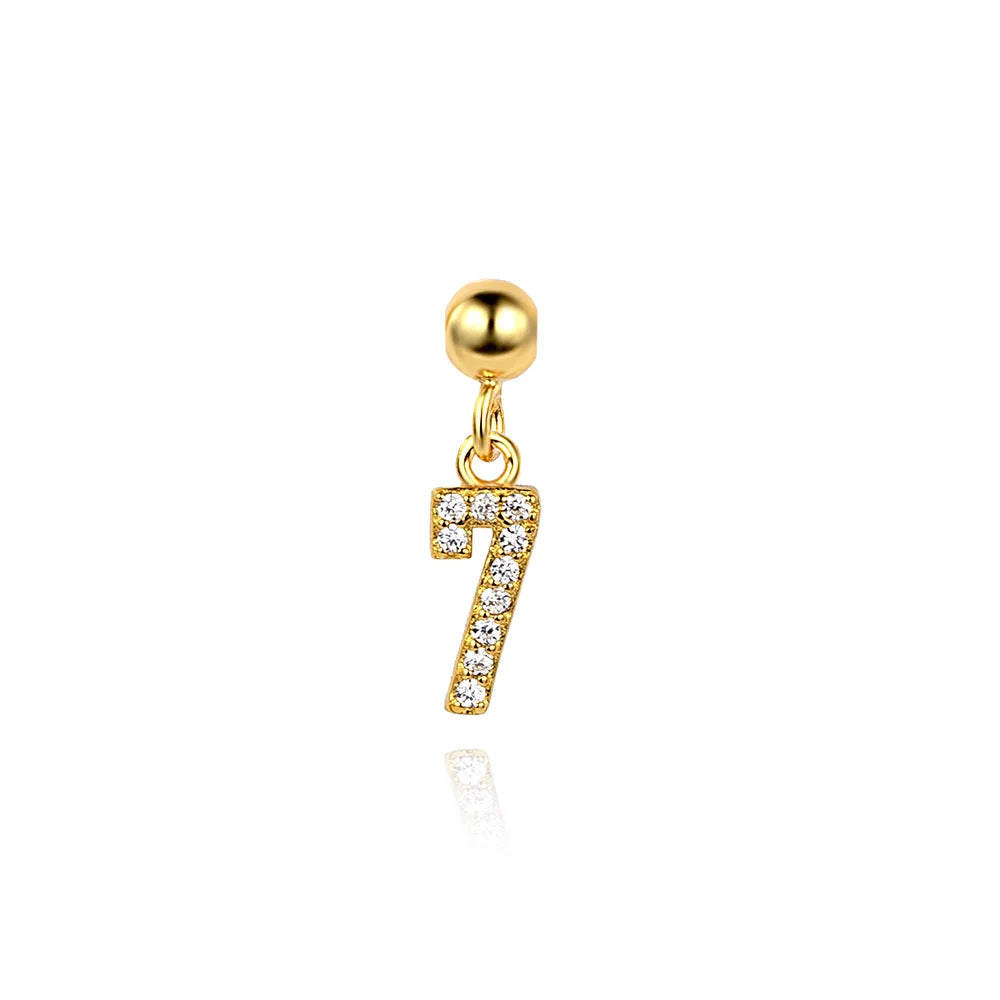 ANDYWEN 925 Sterling Silver Personalize Number 0 to 9 Charm Key Dinosaur Astronaut Bracelet Women Luxury Jewelry Making Gift