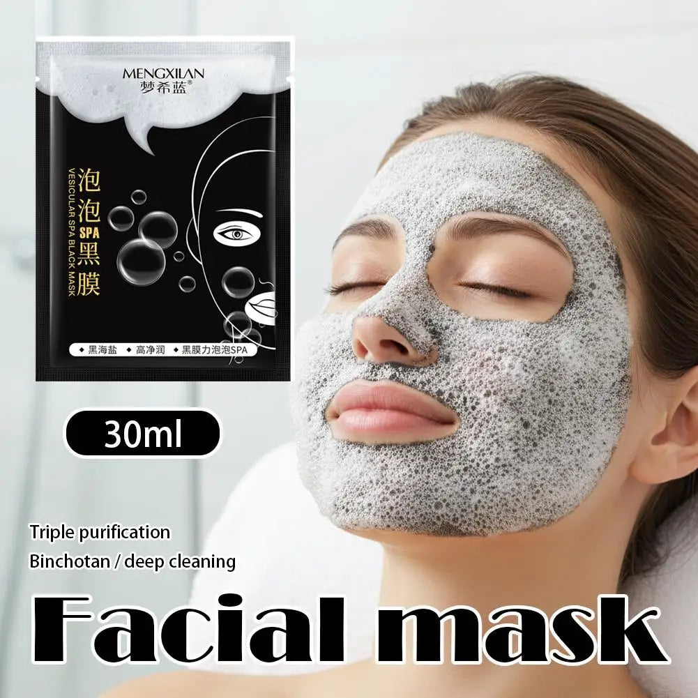 1/5/10/20PCS MERCILEN Breath Bubble Mask Bamboo Charcoal Black Mask Deeply Absorbs, Purifies Pores, And Moisturizing Skin Care