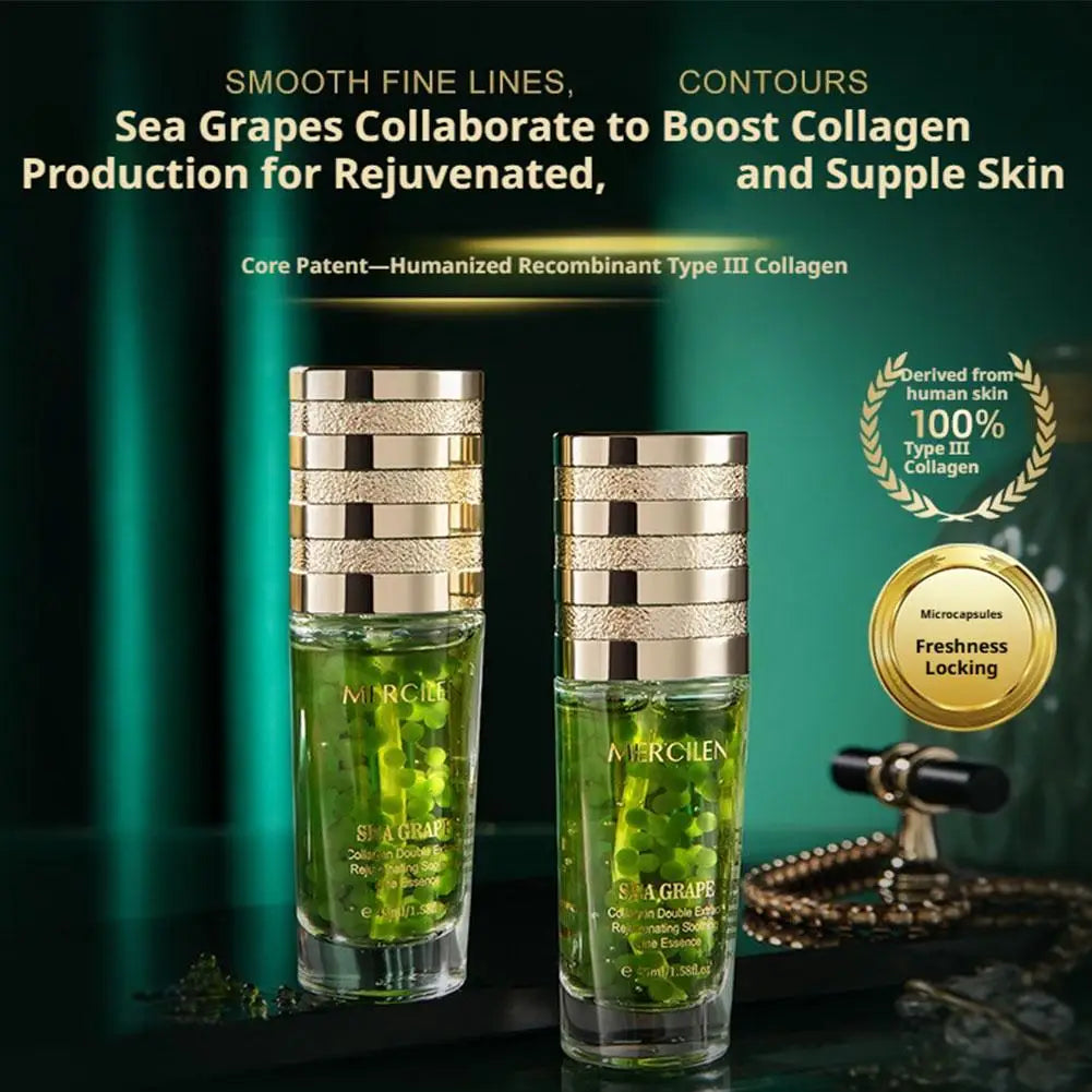 MERCILEN Sea Grape Collagen Serum 1/2/3/5pcs Deep Hydration Anti Aging Wrinkle Repair Skin Reduce Skin Rejuvenating Essence