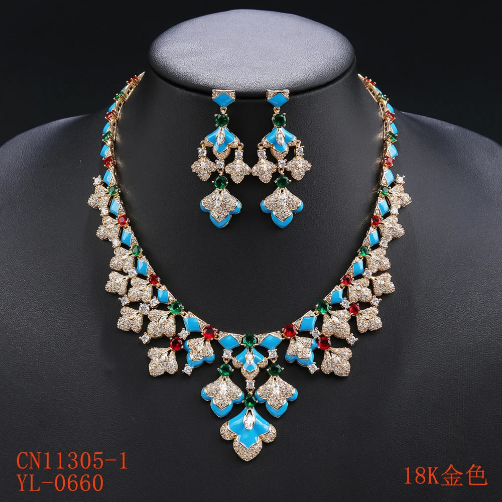 Luxury Pieces High Quality Zirconia Fashion Zirconia  Set Jewelry Zirconia