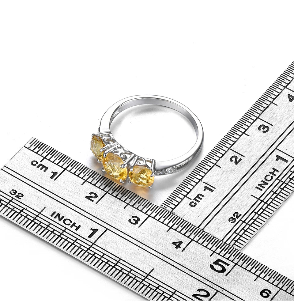Natural Citrine Solid Sterling Silver Genuine Gemstone Classic