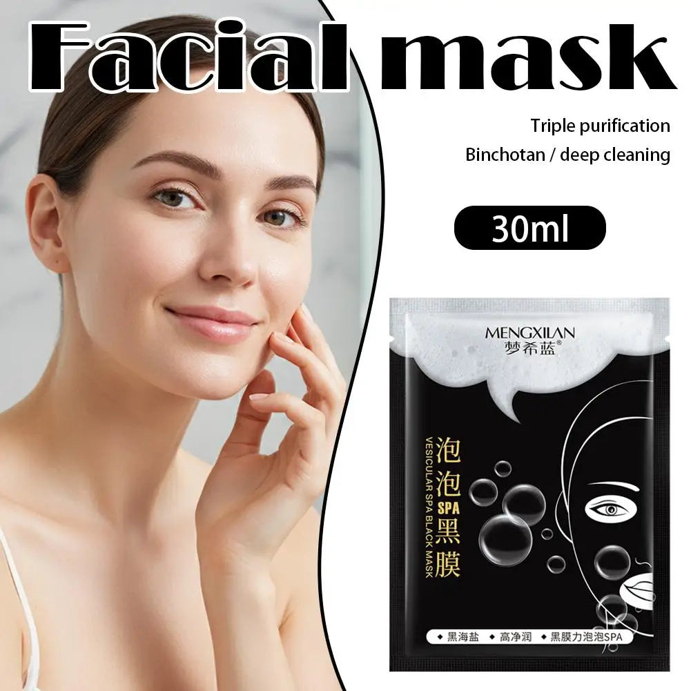 1/5/10/20PCS MERCILEN Breath Bubble Mask Bamboo Charcoal Black Mask Deeply Absorbs, Purifies Pores, And Moisturizing Skin Care