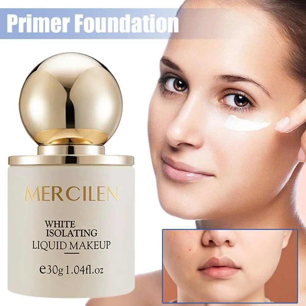 30G 1/2PCS Mercilen Waterproof Liquid Foundation BB Cream Matte Base Primer Moisturizing Concealer Isolation Contour Face Makeup
